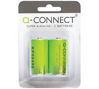 Q-CONNECT 2 x C Single-use battery Alcalino - Pilas (Single-use battery, C, Alcalino, Cilíndrico, 2 pieza(s), Verde)