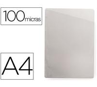 Bolsa Protectora Q-Connect Corte Oblicuo Transp. A4 sin PVC Agujeros 100 Micrones (Caja de 100 Unidades)