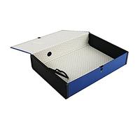 Q-Connect 31813KIN0 - Caja de archivo para papel, folio A4, 75 mm, color azul paquete de 5 unidades