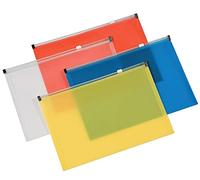 Q Connect A5 Document Wallet with Zip - Assorted