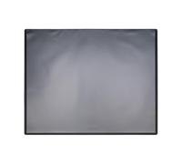 Q-Connect Alfombrilla de escritorio para todos los tipos de ratón, impermeable, para oficina, escuela, hogar, polipropileno, color negro con lámina transparente, 500 x 630 mm