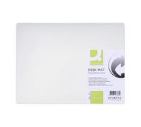 Q-Connect Alfombrilla de escritorio para todos los tipos de ratón, impermeable, para oficina, escuela, hogar, polipropileno, color transparente, 500 x 630 mm