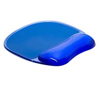 Q-Connect Alfombrilla de ratón ergonómica con Almohadilla de Gel con reposamuñecas/reposamuñecas/para Ordenador y portátil/Azul/Base de Goma Antideslizante
