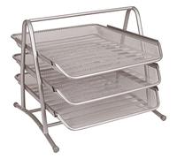 Bandeja sobremesa metalica q-connect kf00822 rejilla plata 3 bandejas movibles 350x278x275 mm