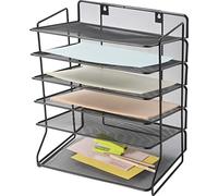 Q-Connect - Bandeja Sobremesa Metálica Rejilla Negra 6 Bandejas 325X230X390 Mm