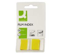 Q - Connect - Banderita separadora (50 unidades, 25,4 x 43,1 mm, incluye dispensador), color amarillo