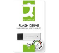 Q-Connect Black/Silver USB 3.0 High Performance 256GB Flash Drive
