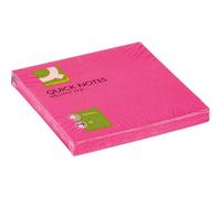 Q-Connect - Bloc De Notas Adhesivas Quita Y Pon 75X75 Mm Rosa Neón 80 Hojas