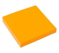 Q-Connect Bloc De Notas Adhesivas Quita Y Pon 76 x 76 mm, Naranja Neon 80 Hojas