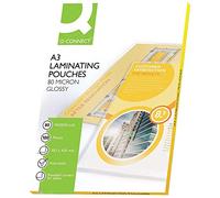 Q-Connect Bolsa De Plastificar 303 X 426 Mm 80 Mc Din A3 Caja De 100 Unidades