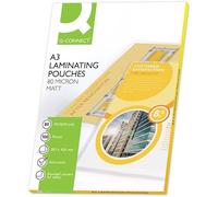 Q-Connect - Bolsa De Plastificar 303 X 426 Mm 80 Mc Din A3 Mate Caja De 100 Unidades