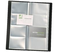 Q-Connect Business/Name Card Holder Capacity 160 Cards Black KF03664