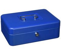 Q-Connect Caja Caudales 10" 250x180x90 Mm Azul Con Portamonedas