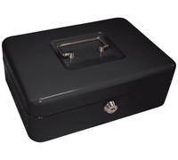 Q-Connect Caja Caudales 10" 250x180x90 Mm Negra Con Portamonedas
