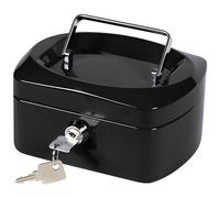 Q-Connect Caja Caudales 6" 152x115x80 Mm Negra Con Portamonedas