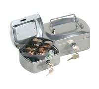 Caja fuerte Q-Connect con bandeja para monedas 152X80X115 mm Plata