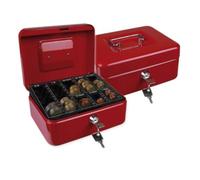 Q-Connect - Caja Caudales 8 200X160X90 Mm Roja Con Portamonedas