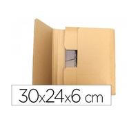 Caja para embalar q-connect libro medidas 300x240x60 mm espesor carton 3 mm - KF26142