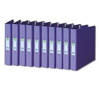 Q-Connect Carpeta de 25 mm con 2 anillas de polipropileno, tamaño A4, color morado (paquete de 10)