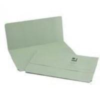Q - Connect - Carpeta portadocumentos con solapa (50 unidades, para documentos de tamaño A4, 285 g/m²), color verde