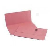 Q Connect - Carpeta portadocumentos de 1 solapa (50 unidades, para documentos de tamaño A4, 285 g/m²), color rosa