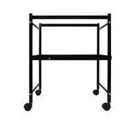 Q-Connect - Carrito para Carpetas Colgantes Negro con Ruedas y Bandeja Inferior Extraíble para Carpetas Tamaño Folio, 65 x 45 x 54 cm