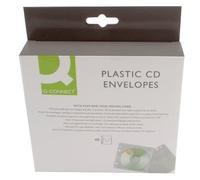 Sobre para 2 cd q-connect polipropileno con solapa multitaladro y forro protector-pack de 40 unidades - KF02208
