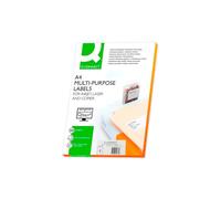 Etiqueta adhesiva q-connect kf10662 tamaño 210x148,5 mm fotocopiadora laser ink-jet caja con 100 hojas a4 - KF10662