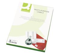 Q-Connect - Etiquetas multiuso, blanco, 24 por hoja A4, 64 x 33.9 mm, pack de 100