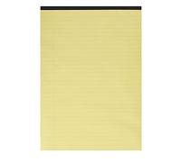 Q-Connect Executive Pad - Paquete de 10 bloques para gráficos y datos con hojas rayadas, amarillo
