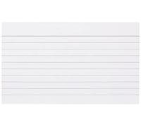 Q - Connect - Ficha (100 unidades, 127 x 762 mm, raya de 8 mm y margen por las dos caras), color blanco