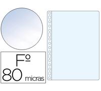 Q-Connect Folio Bolsa de Cristal de 80 Micrones (Caja de 100 Unidades)