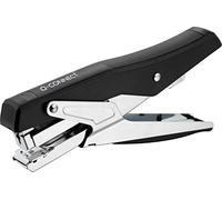 Grapadora q-connect metalizada y negra de tenaza tacto suave capacidad 25 hojas usa grapas 24/6 y 26/6 - KF14867