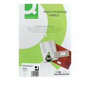 Q - Connect - Hoja de etiquetas (100 unidades, A4, 105 x 148 mm, 4 etiquetas por hoja), color blanco