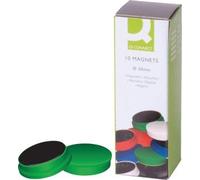 Q-Connect Imanes Para Sujeción Ideal Para Pizarras Magnéticas 20 Mm Verde Caja De 10 Imanes