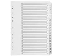 Q-Connect Indexes - Separadores de índice (1-31), blanco