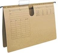 Q-Connect KF00554 - Carpeta colgante (A4, cartón marrón, 250 g/m², grapado, 25 unidades), color negro