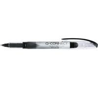 Q-Connect KF00681 Taurus - Bolígrafo Roller (Tinta líquida, Punta de 0.7 mm), Color Negro