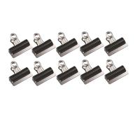 Q-Connect KF01290 - Clip de agarre (70 mm, 10 unidades), color negro