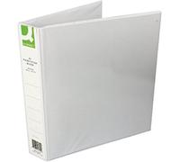 Q-Connect KF01329Q - Archivador (A4, 4 anillas, lomo 40 mm), color blanco (paquete de 6 piezas)