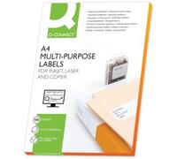Etiqueta adhesiva q-connect kf01584 tamaño 99,1x33,9 mm fotocopiadora laser ink-jet caja con 100 hojas din a4 - KF01584