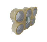 Q-Connect KF01791 - Cinta adhesiva, 50 mm x 66 m, Pack de 6 unidades