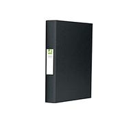 Q-Connect KF02005 - Archivador (A4, 2 anillas, polipropileno, lomo 25 mm), color negro, 10 unidades