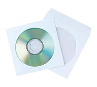Q-Connect KF02206 Sobre para cd q-connect con ventana transparente y solapa -pack de 50 unidades