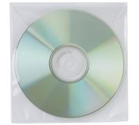 Q-Connect KF02207 - Funda para CD (50 unidades, sin perforación), transparente