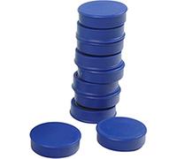 Q-Connect KF02640 Imanes Para Sujeción Ideal Para Pizarras Magnéticas 25 Mm Azul Caja De 10 Imanes
