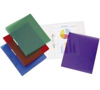 Q-Connect KF02905 - Archivador de anillas (A4, 4 anillas, diámetro de 25 mm), color azul y transparente