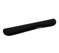 Q-Connect KF03684 - Reposamuñecas ergonómico para teclado, gel, color negro, reposamuñecas con memoria, 45,5 x 8,5 x 2 cm