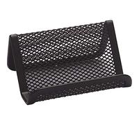 Portatarjetas q-connect metalico negro 11x7,5x5 cm - KF04728