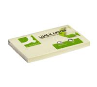 Q-Connect KF05610 - Bloc de notas adhesivas (papel reciclado, 75 x 125 mm), color amarillo